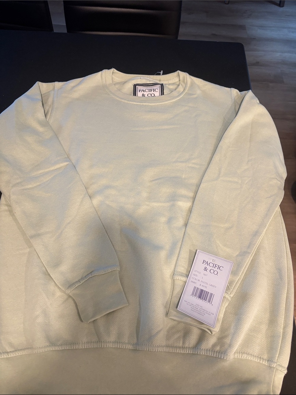 Womens Crewneck Sweatshirt large pastel green